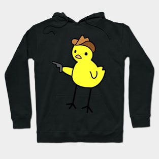 Chicken holding a gun Hoodie